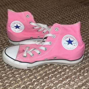 High Top Pink Converse Sneakers